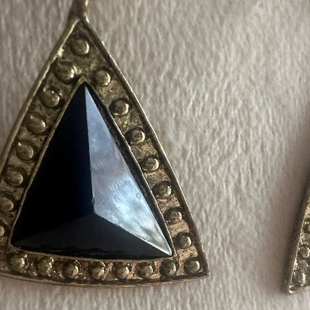 Oversized Geometric Faceted Drop Earrings